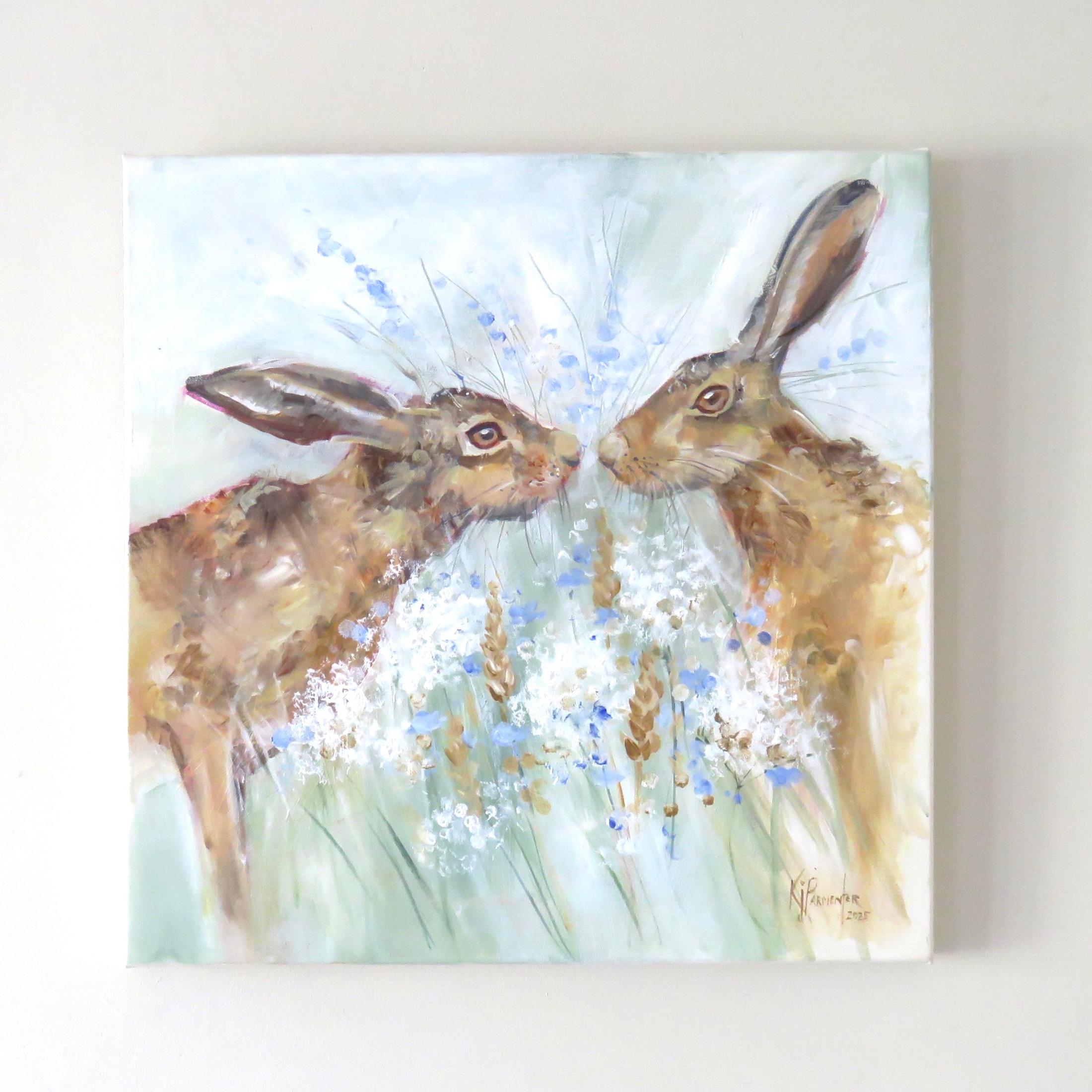 Kissing Hares (Sold)