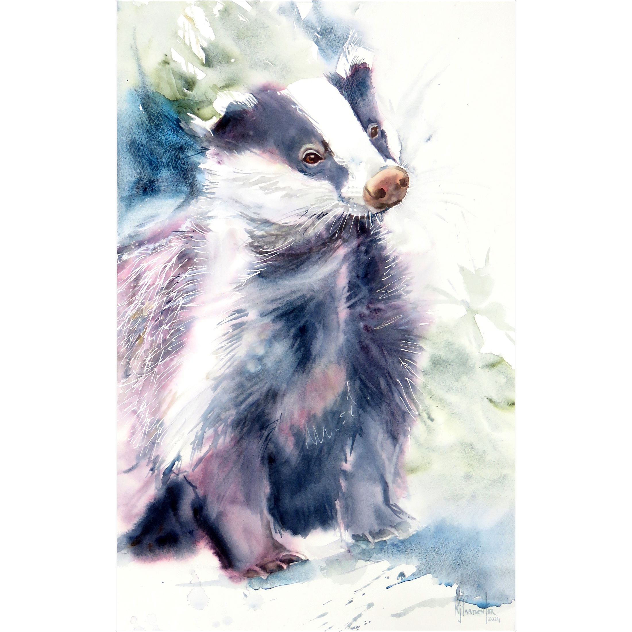 Badger Watching (Sold)