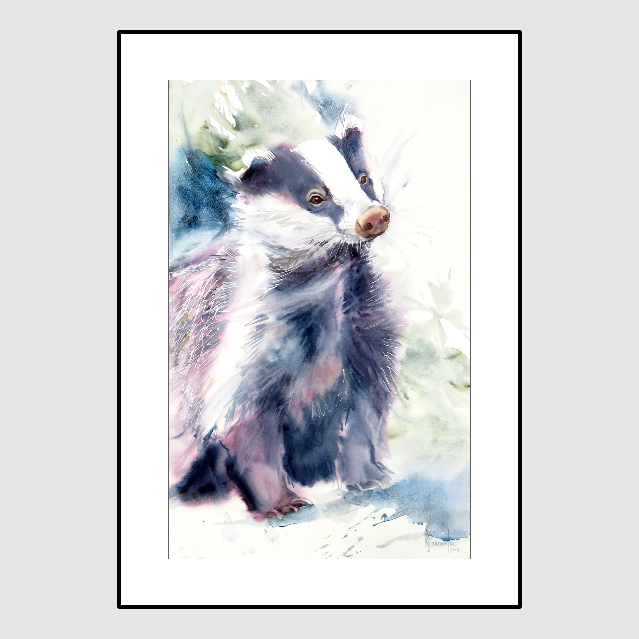 Badger Watching (Sold)