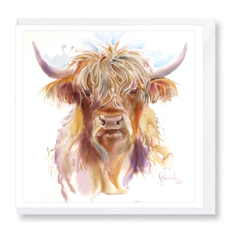 Hairy Highland Cow Card