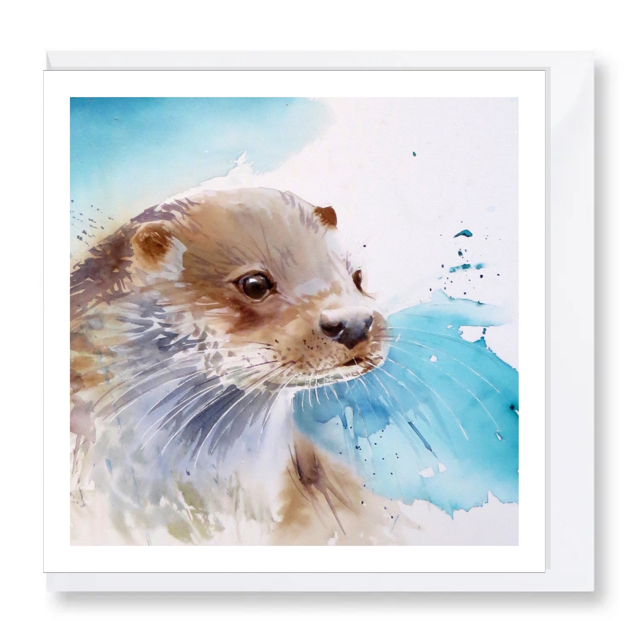 Otter Boy Blue Card