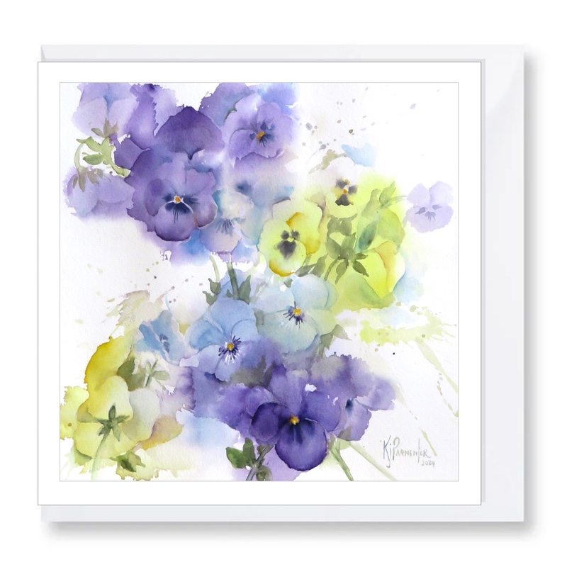 Spring Violas – card